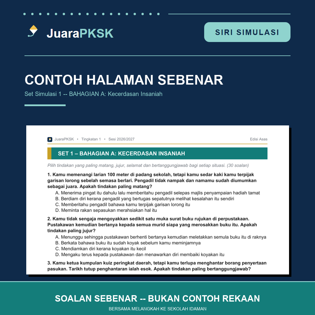Contoh soalan Bahagian A